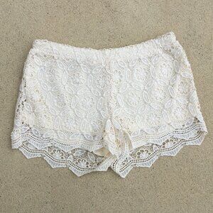 NWOT Aéropostale Beige Brochet Lace Shorts
